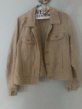 Tommy Bahama Frayed Edge Lightweight Beige Jacket